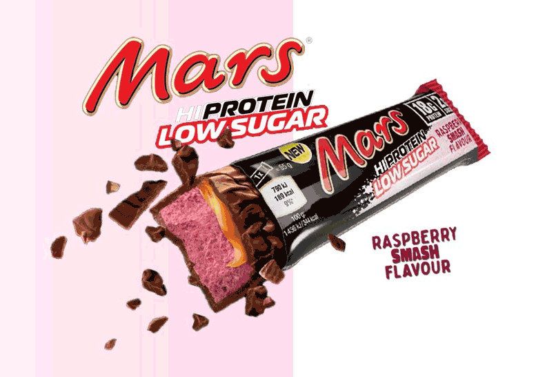 Mars Low Sugar High Protein Bar · Raspberry Smash · 12x55g